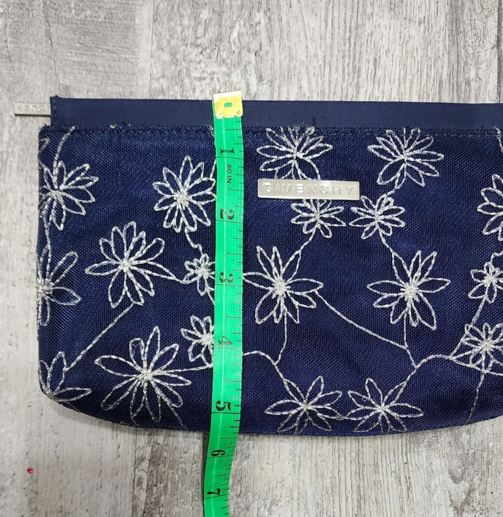 GIVENCHY Ladies Pouch Nylon Embroidered Floral Makeup Bag